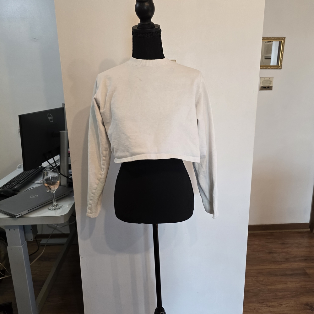 ASOS Cream Cropped Sweatshirt